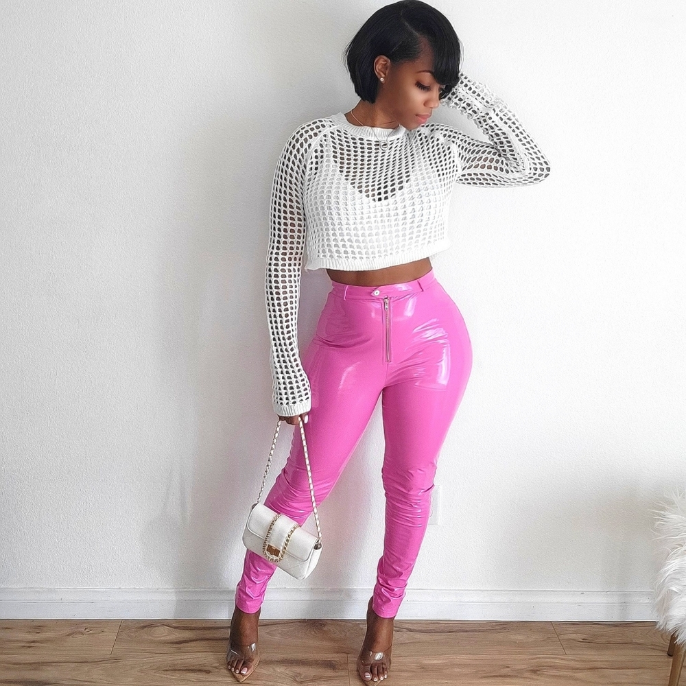 HERA COLLECTION Pink latex pants